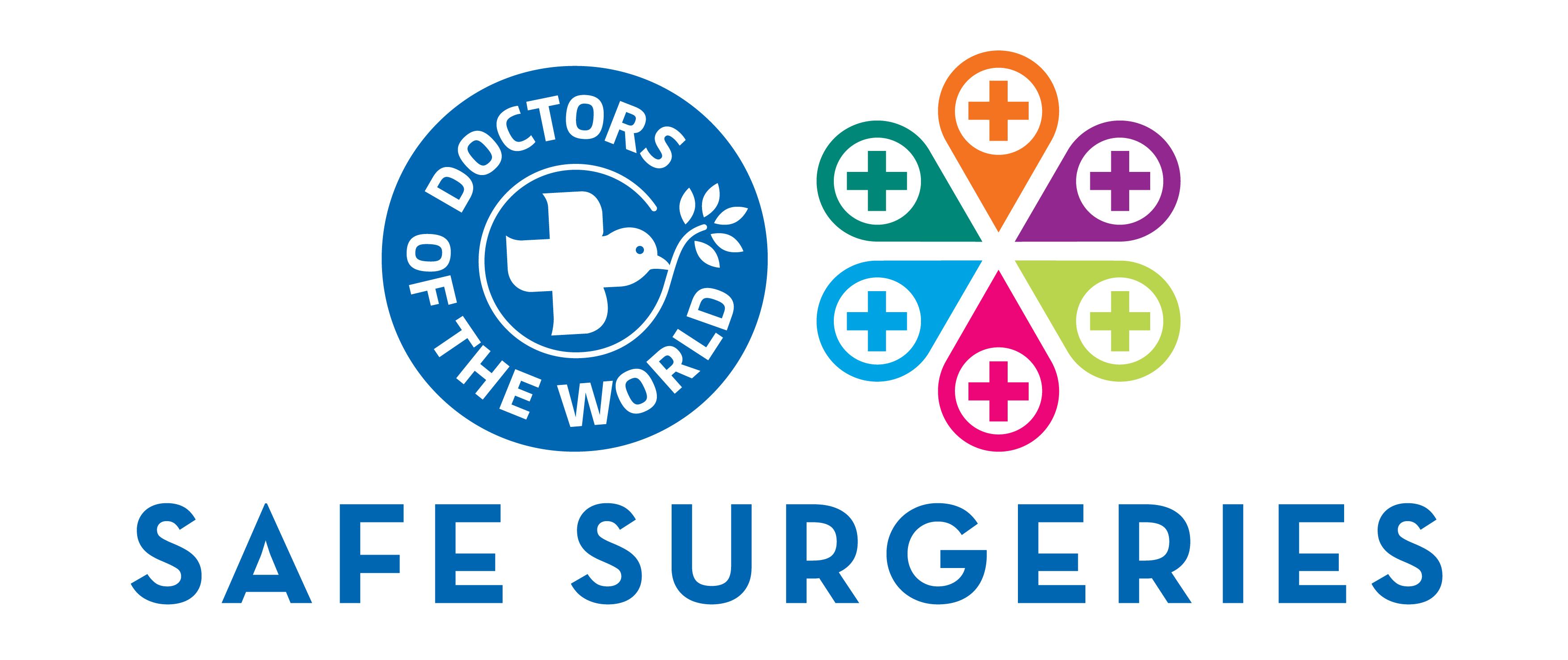 Doctors of the world and safe surgery logos